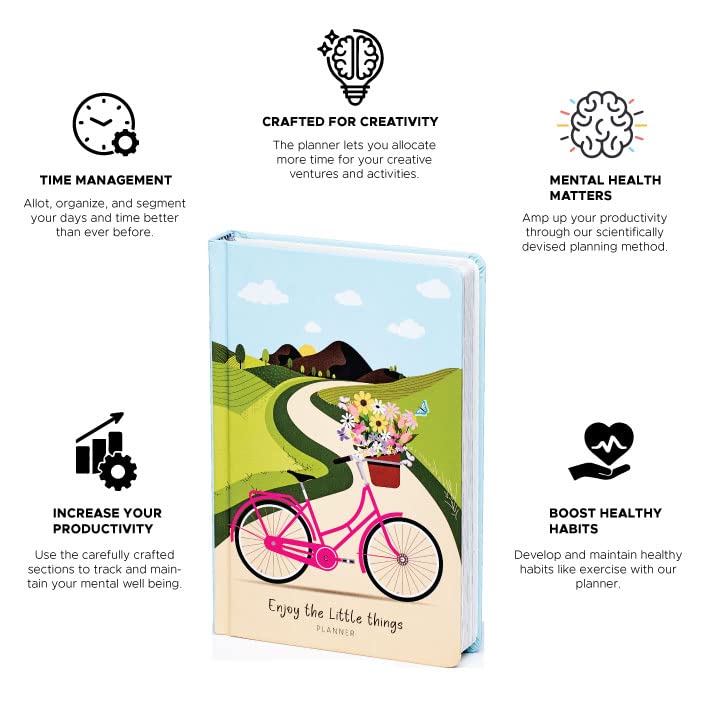 Factor Notes Undated Daily Planner Hardbound - 12 Months (Enjoy The Little Things) Factor Notes